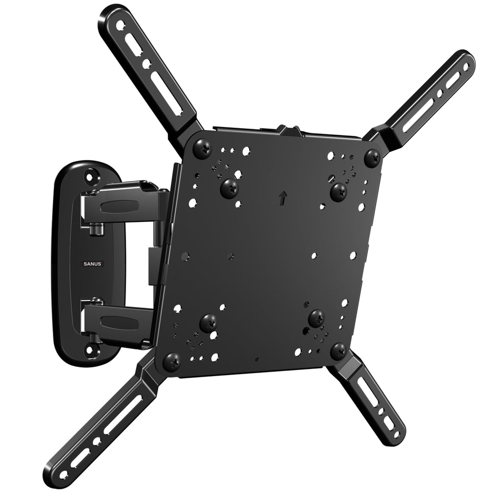 Sanus universal full motion mount tilts and extends for optimal viewing.