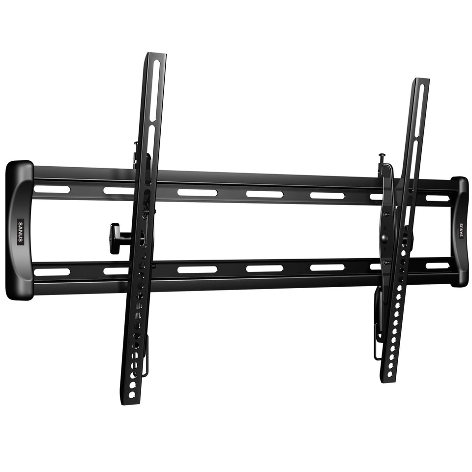 Sanus tilting TV wall mount for 50-86 inch TVs with a slim 2-inch profile.