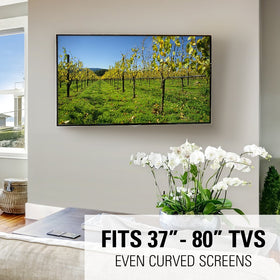 Sanus MLF13-B1 90-degree swivel for versatile room positioning.