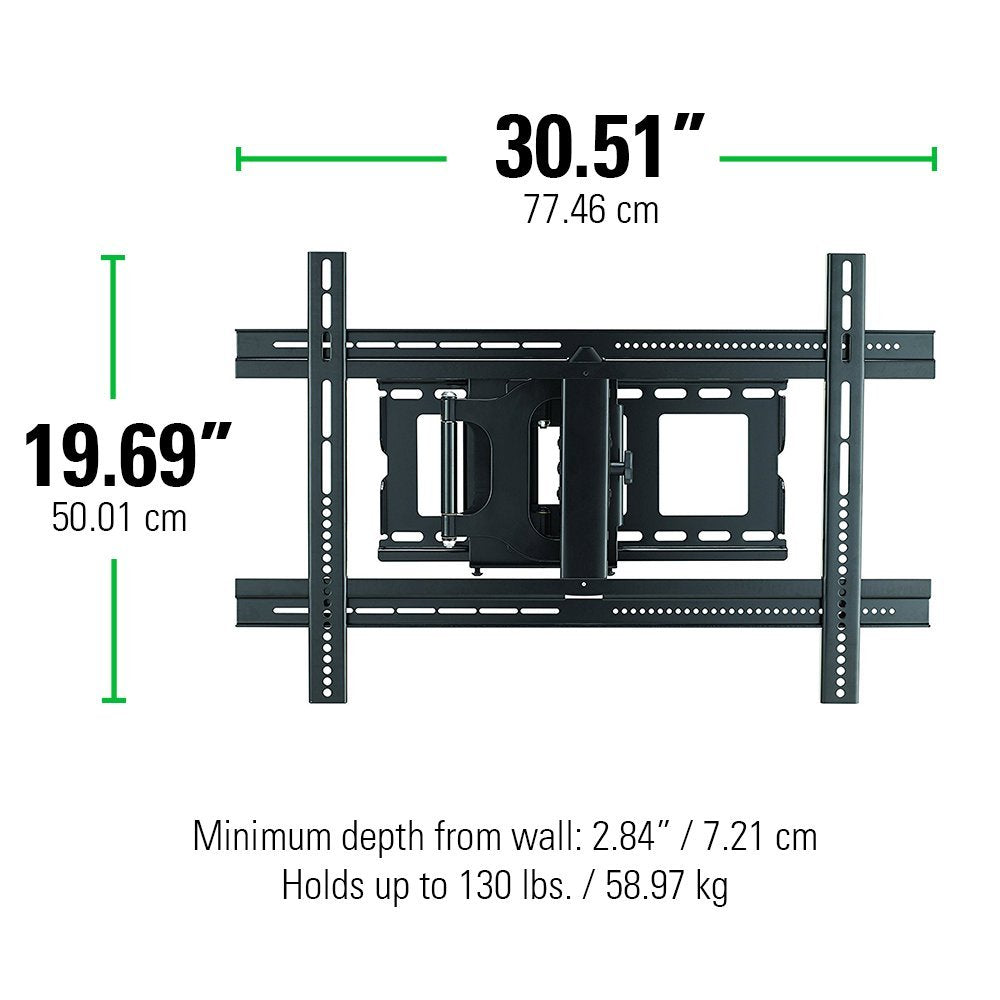 Sanus MLF13-B1 cable clips keep cables tidy for a clean look.