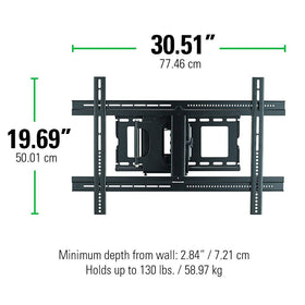 Sanus MLF13-B1 cable clips keep cables tidy for a clean look.