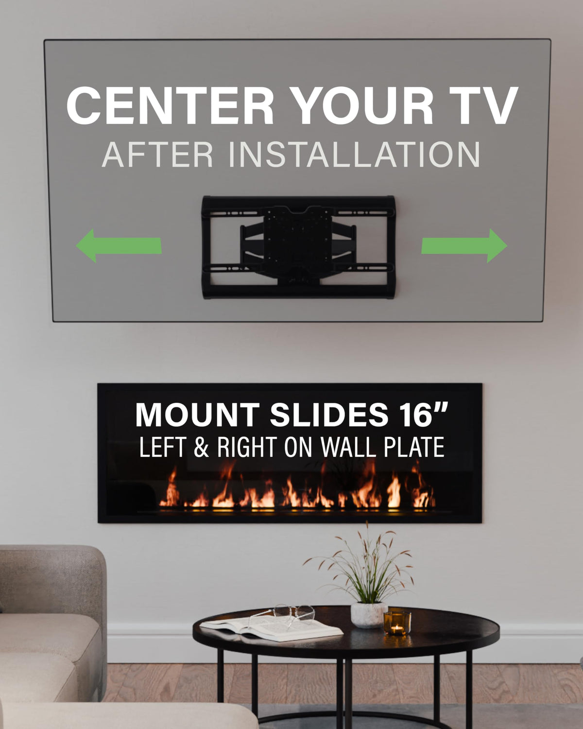 SANUS OLF24 stud and concrete installation hardware included.