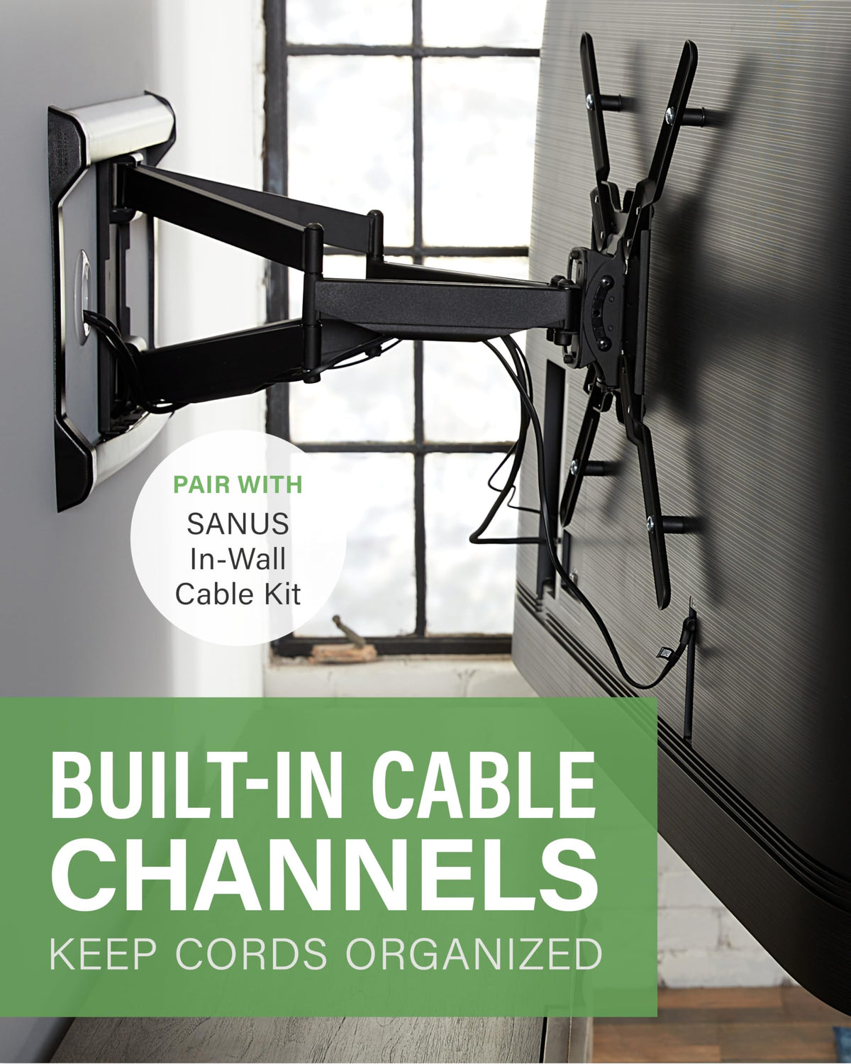 SANUS OLF24 UL listed safety features ensure secure mounting.