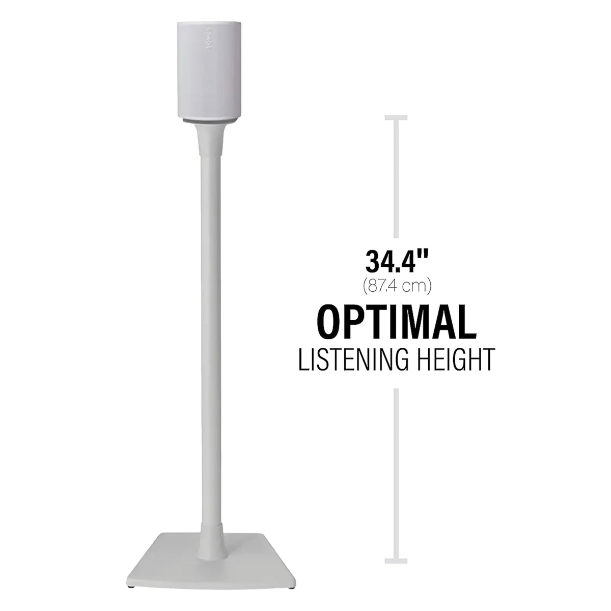 Sanus OSSE12-W2 Era 100 stand cable management keeps wires tidy.