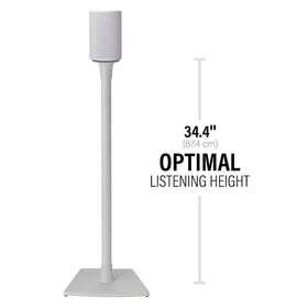 Sanus OSSE12-W2 Era 100 stand cable management keeps wires tidy.