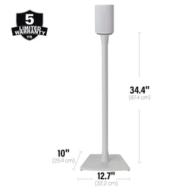 Sanus OSSE12-W2 Era 100 stand rubber feet close-up reduces vibration.