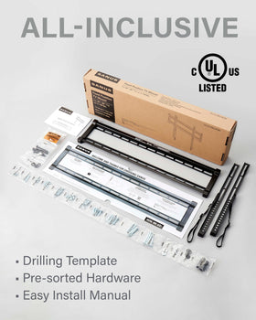 Sanus pre-sorted hardware speeds up assembly.