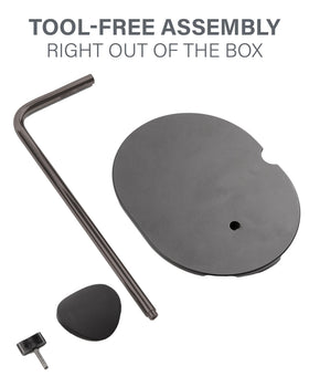 Sanus packaging and included hardware for easy tool-free setup