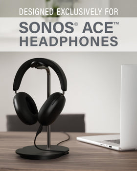 Sanus close-up of silicone cradle protecting Sonos Ace headband shape