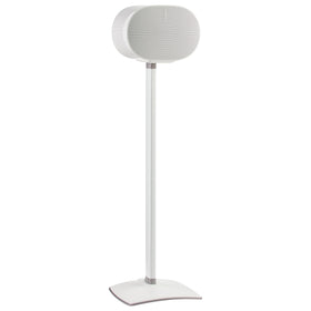 Sanus stand front profile with Era 300 showing sleek alignment and stability