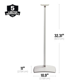 Sanus stand with Sonos Era 300 mounted demonstrating secure attachment