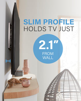 Tilts up to 12 degrees to reduce glare.