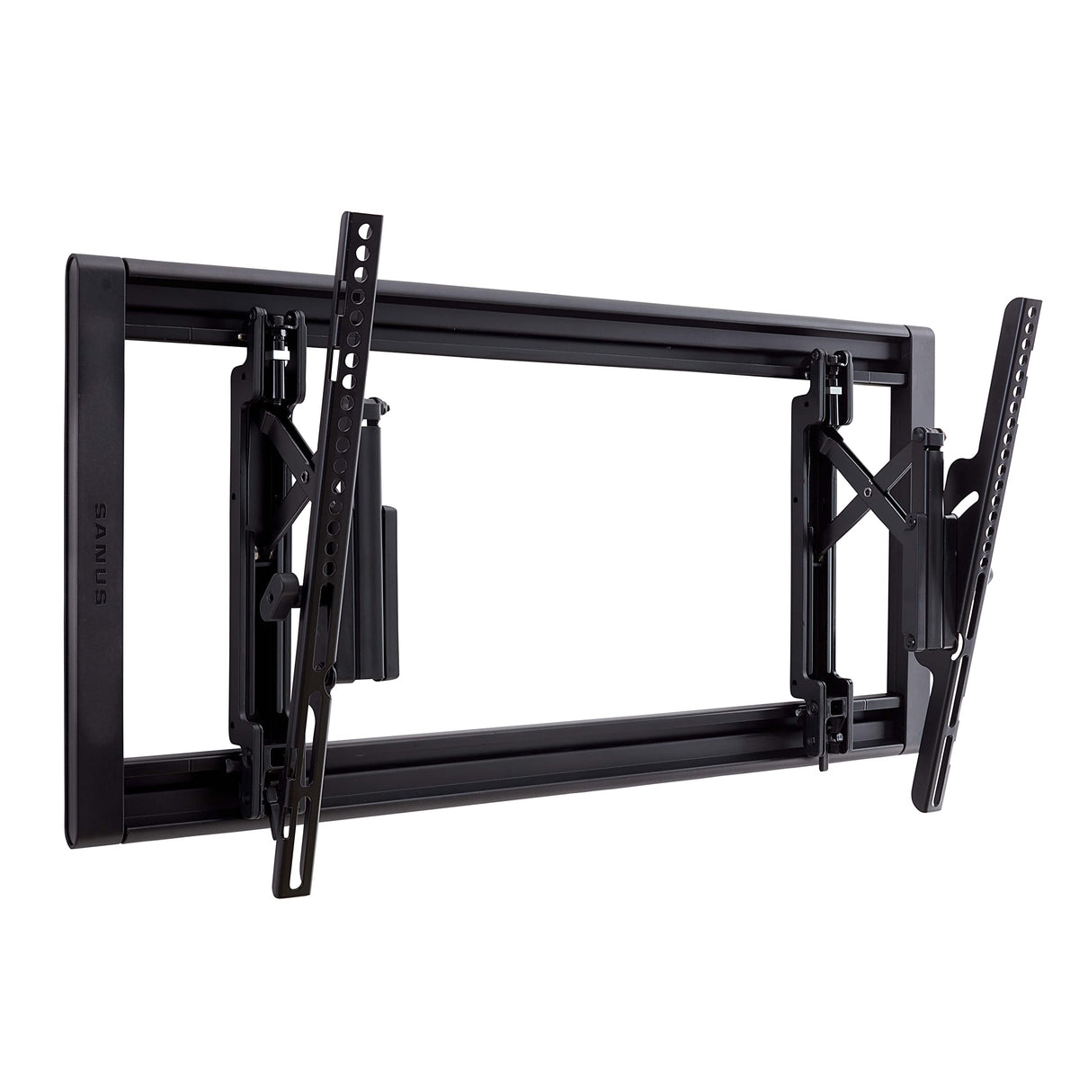 Sanus tilting wall mount holds a 42-90 inch TV with a low-profile look.