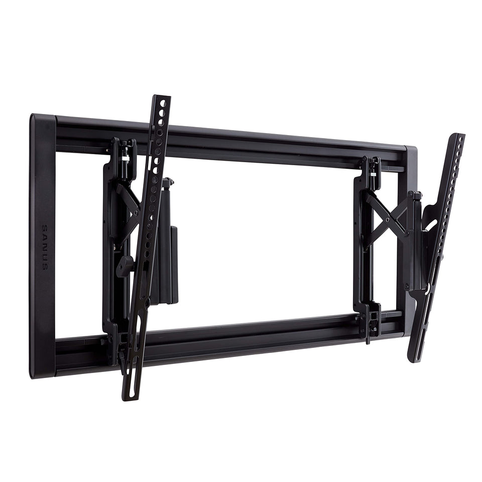 Sanus tilting wall mount holds a 42-90 inch TV with a low-profile look.