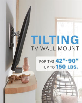 Slim 2.1-inch profile keeps the TV flush for a clean living room look.