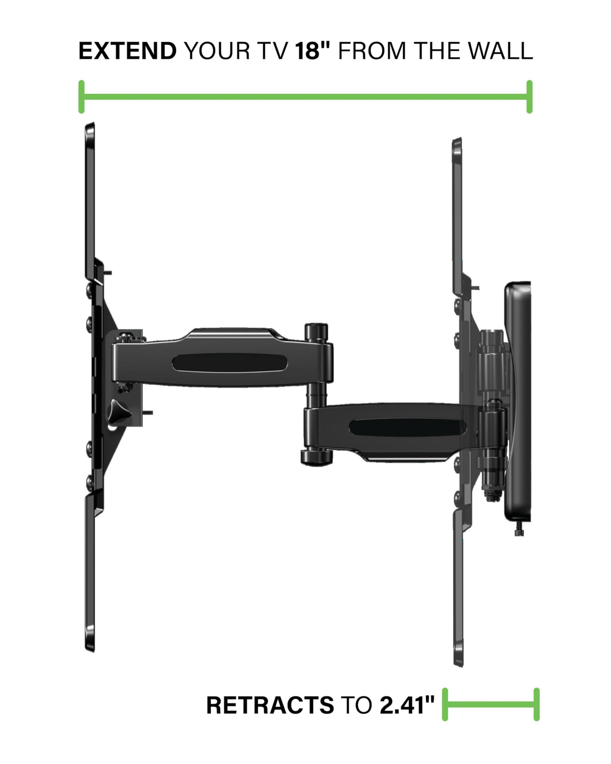 Sanus mount enables tool-free adjustments for quick on-demand positioning