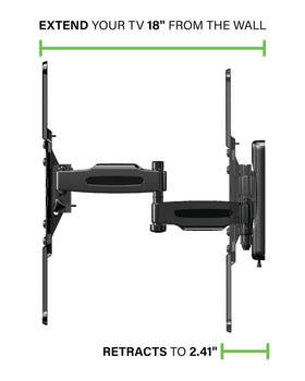 Sanus mount enables tool-free adjustments for quick on-demand positioning