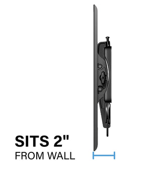 Sanus UL-certified safety-tested mount suitable for wood studs or concrete.