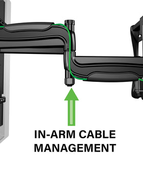 Sanus wall plate slides up to sixteen inches to center your TV with decor