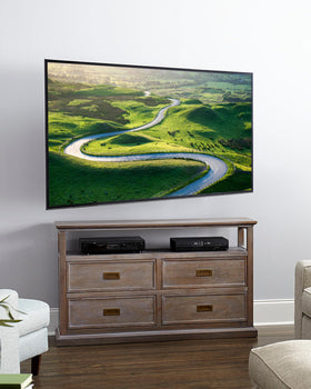 Sanus includes wall template and hardware for simple installation