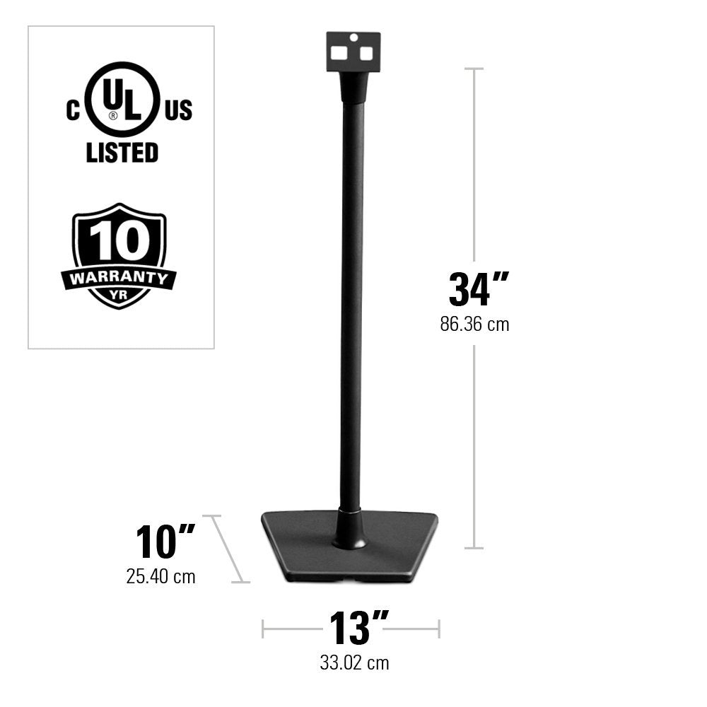 UL-listed and safety certified Sanus WSS21-B1 stand