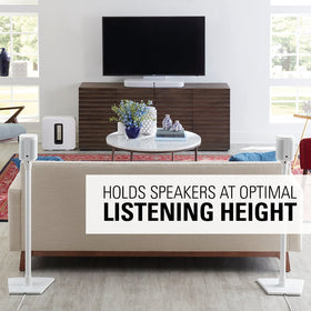 Sanus WSS21-W1 horizontal and vertical orientation option enhances placement.