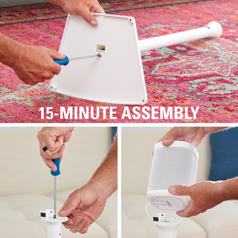 Sanus WSS21-W1 quick 15-minute assembly for faster setup.
