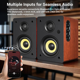 Sanyun SW206 4-inch carbon fiber woofer delivering warm mids and tight bass.