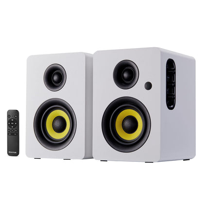 Sanyun SW206 front view illustrates compact design for home studio monitoring.