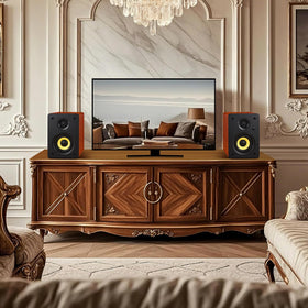 Sanyun SW206 dense MDF wood enclosure reducing resonance for clean sound.