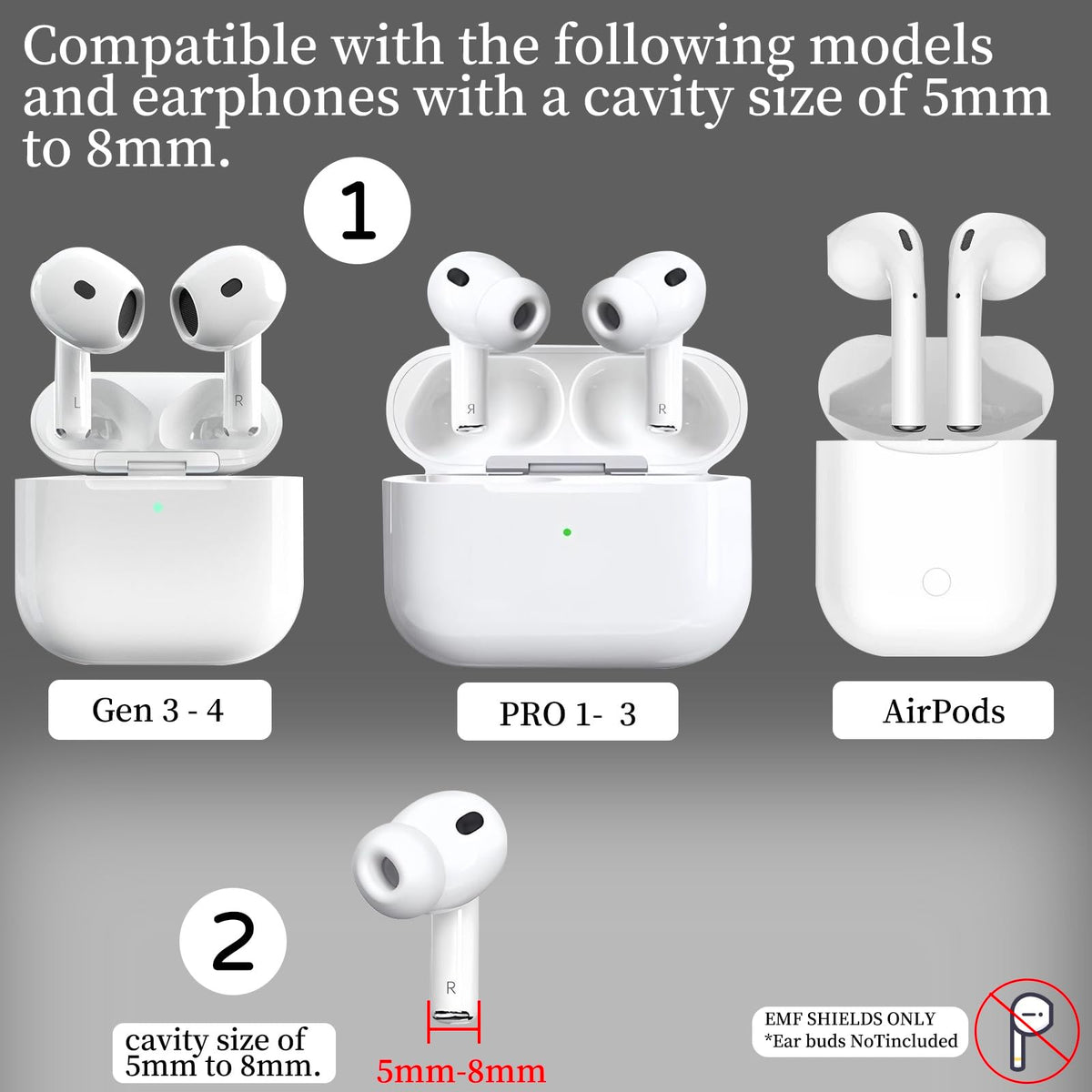 Sapbontchi universal-fit earbuds sticker shields AirPods and other buds