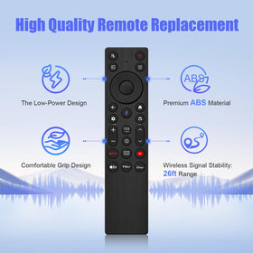SAQVX RC923A beside TCL Google TV in living room demonstrating quick pairing and everyday use