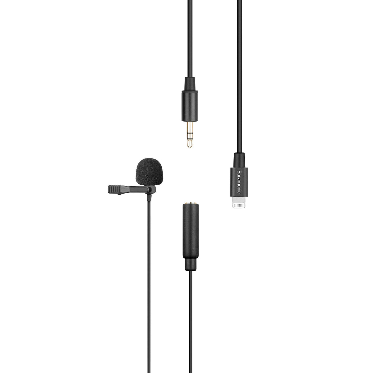 Saramonic lavmicro u1a front view showing compact mic for clear audio