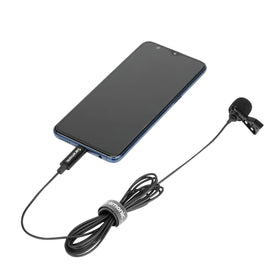 Saramonic LavMicro U3A 6.6 ft cable enabling flexible vlogging and interviews.