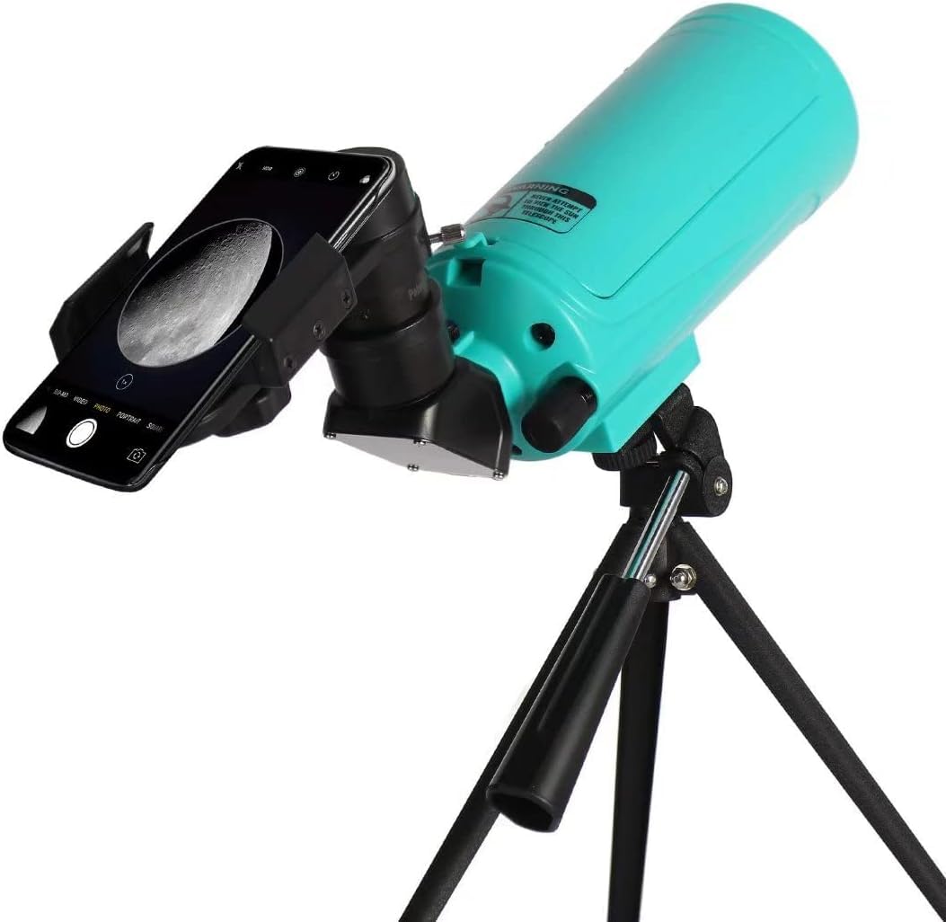 SARBLUE Mak60 telescope front view showing compact design for travel stargazing