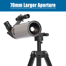 SARBLUE Mak70 1000mm focal length enables detailed celestial targets