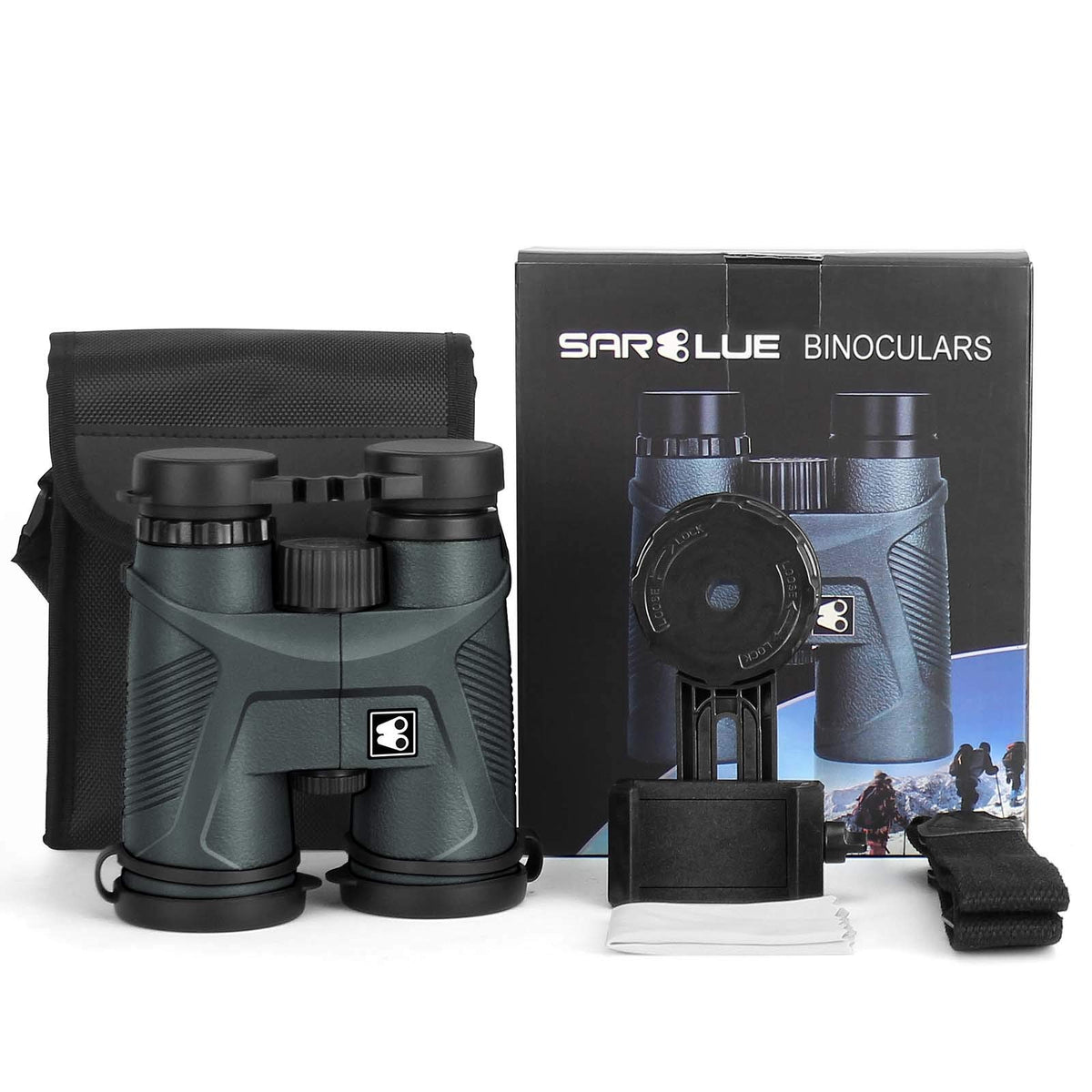 SARBLUE binoculars used outdoors at sunset showing reliable weatherproofing