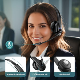 Sarevile headset next to smartphone for size comparison and portable convenience