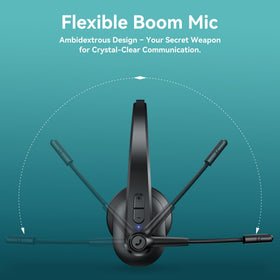 Sarevile single-ear headset worn in office environment improving focus while staying aware
