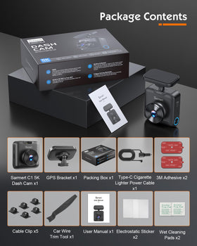 sarmert accessories and scale view including mount, cables, and memory card benefit