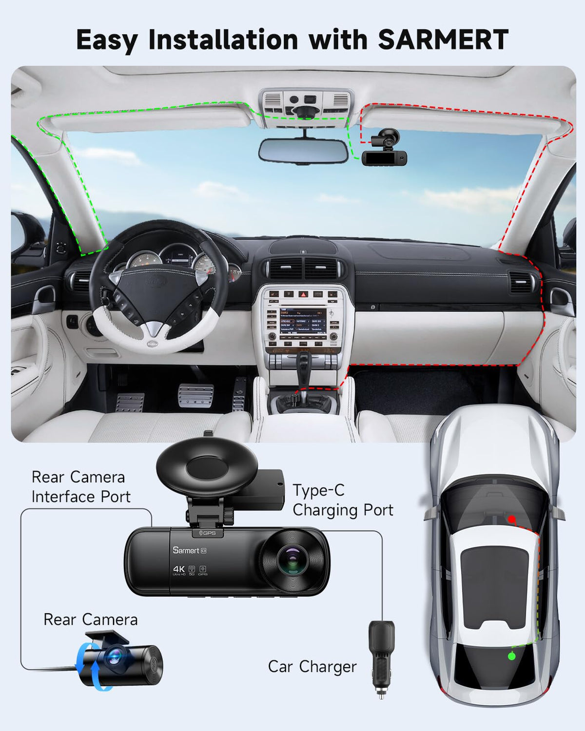 SARMERT C3 24h parking monitor provides security when parked.
