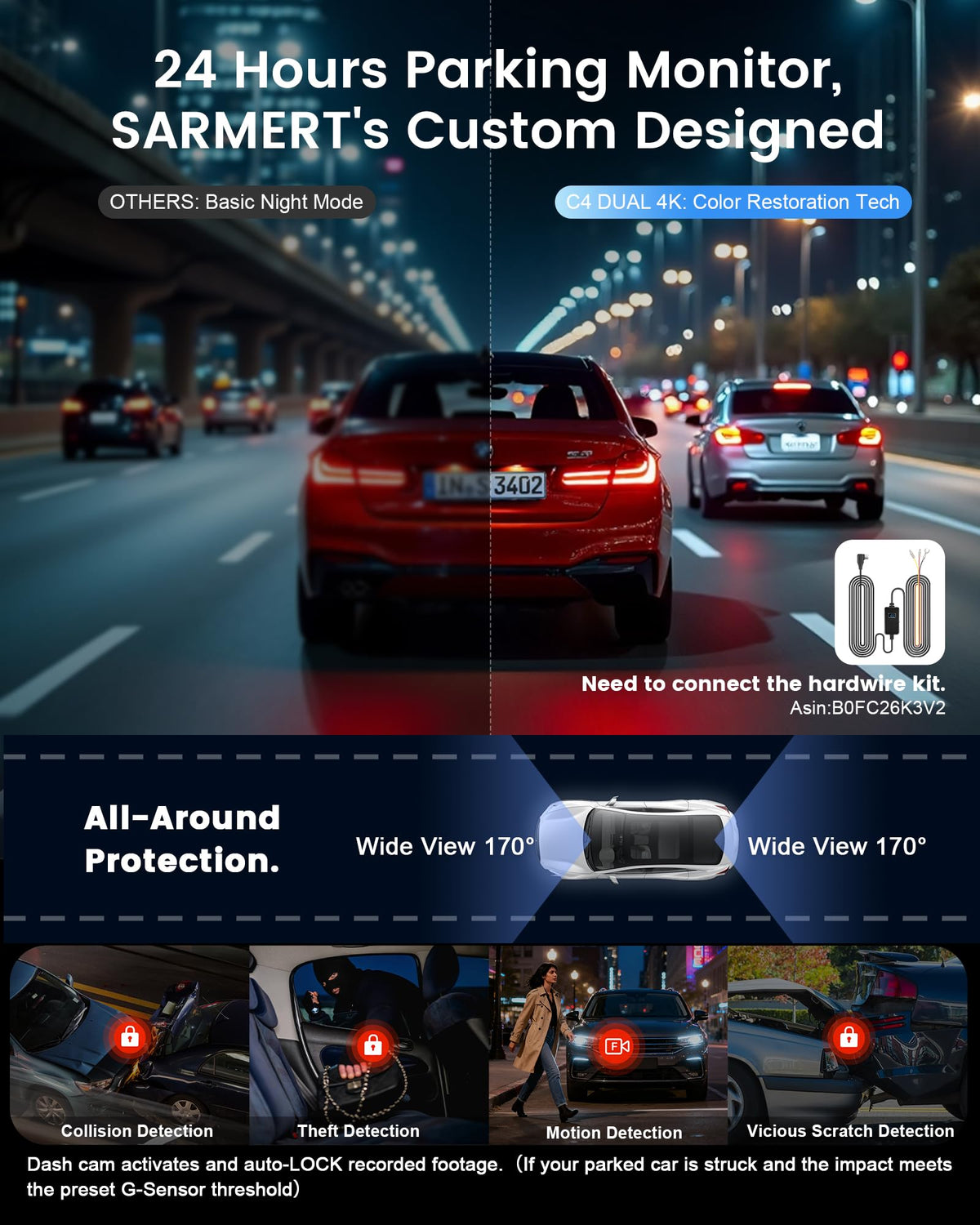 Sarmert C4 HDR-WDR technology balances light and dark.