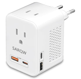 SARQW travel adapter 6-in-1 for European trips