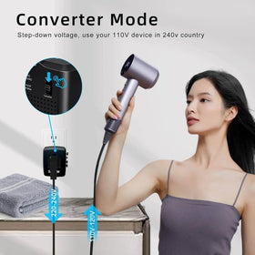 SARQW travel converter compact design, ideal for lightweight carry on travel.