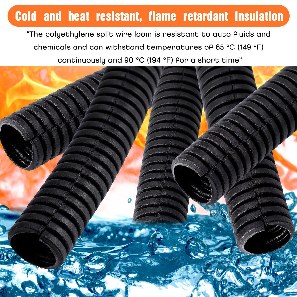 Sasylvia black conduit protector sleeve blends with décor while safeguarding cables.
