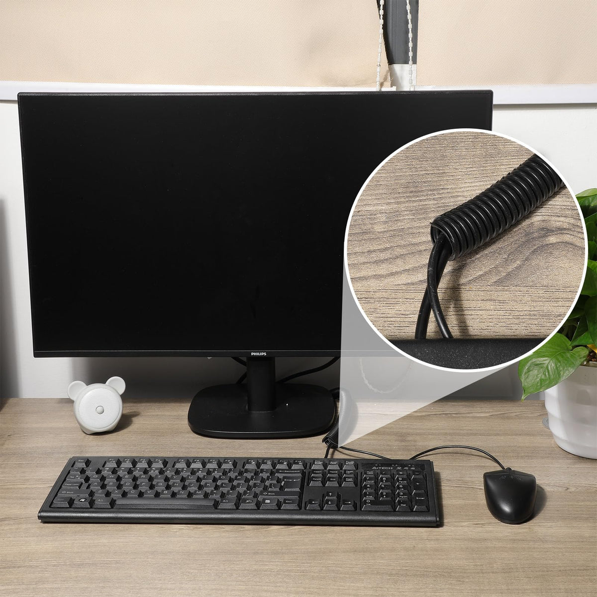 Sasylvia tubing routing cables under a desk for cleaner workspace and safety