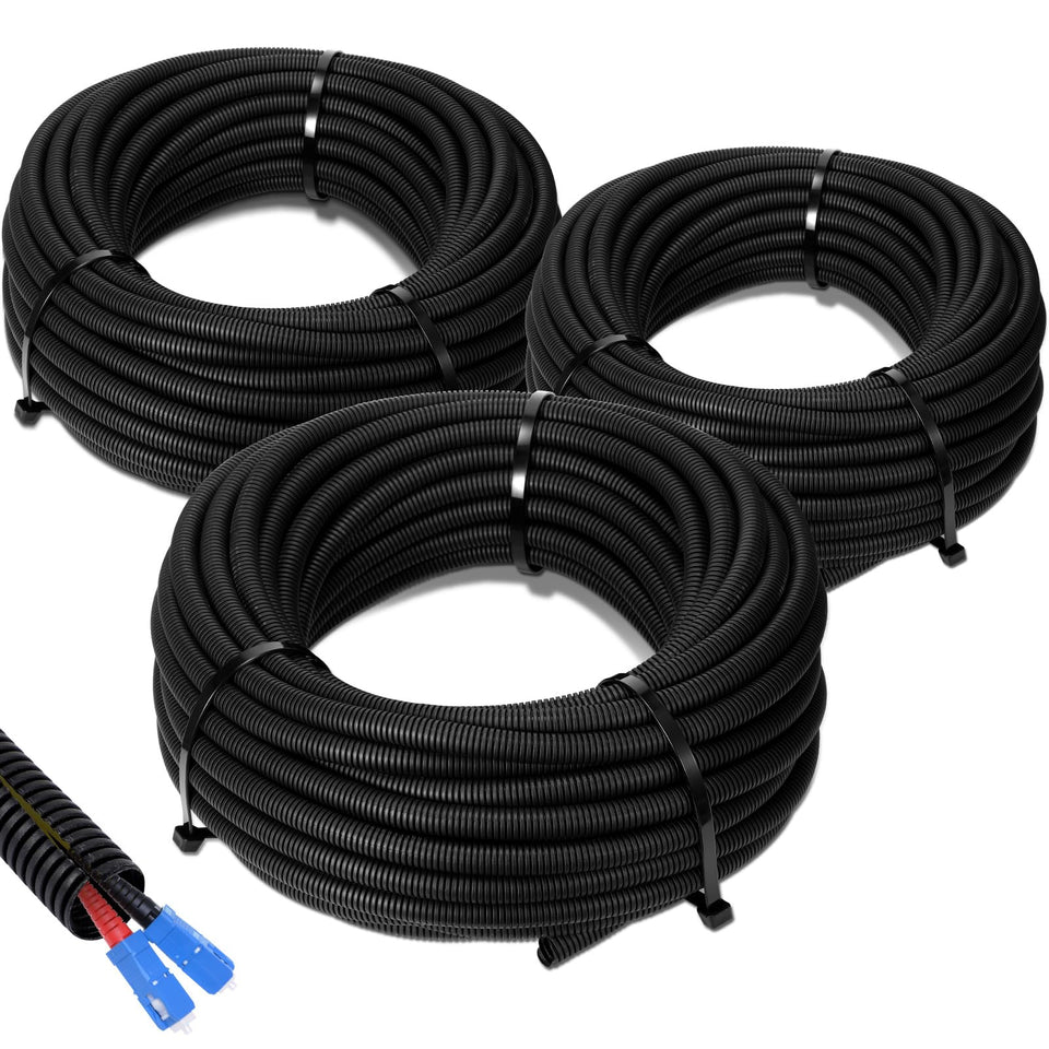Sasylvia split wire loom 1/4 inch 25 ft protects cords and keeps cables neat.