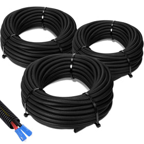 Sasylvia split wire loom 1/4 inch 25 ft protects cords and keeps cables neat.