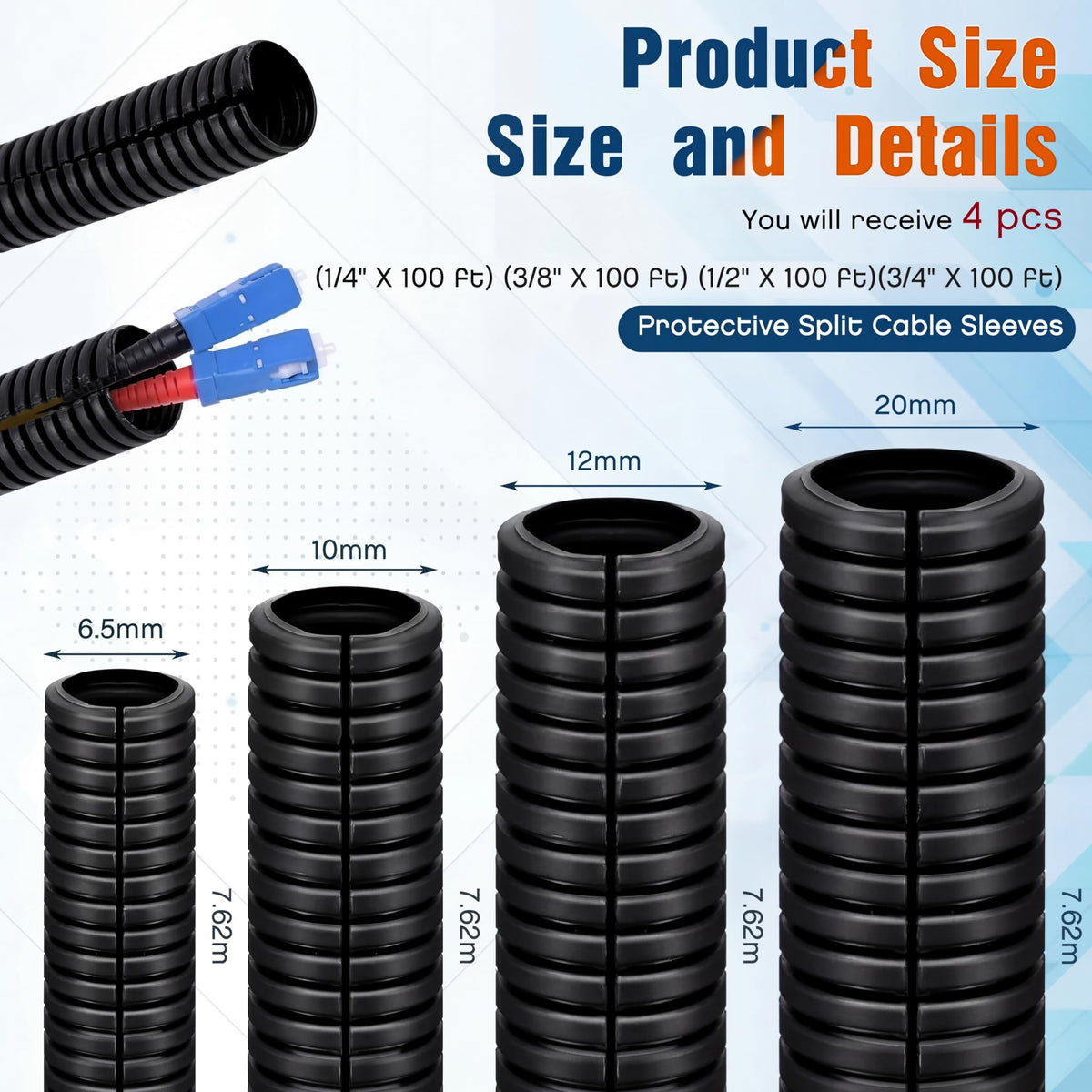 Sasylvia split-wire loom 3/8 inch during installation demonstrates easy wire insertion