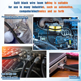 Sasylvia versatile split tubing suitable for automotive, electronics, and marine setups.